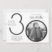 Modernes Foto 30. Geburtstagsfeier Einladung (Vorderseite)