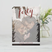 Modernes Foto 40. Hochzeitstag Einladung (Stehend Vorderseite)