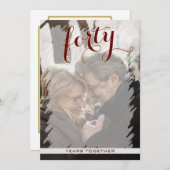 Modernes Foto 40. Hochzeitstag Einladung (Vorne/Hinten)