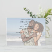 Modernes Foto 5 Horizontale Hochzeit Einladung (Stehend Vorderseite)
