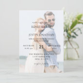 Modernes Foto 5 Vertikale Hochzeit Einladung (Stehend Vorderseite)