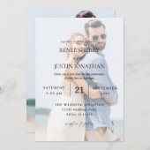 Modernes Foto 5 Vertikale Hochzeit Einladung (Vorne/Hinten)