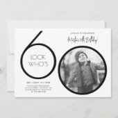 Modernes Foto 60. Geburtstagsfeier Einladung (Vorderseite)