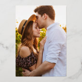 Modernes Foto 7 Vertikale Hochzeit Folieneinladung (Rückseite)