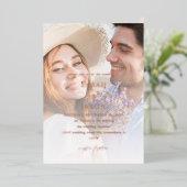 Modernes Foto 7 Vertikale Hochzeit Folieneinladung (Stehend vorne)