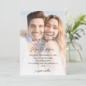 Modernes Foto 7 Vertikale Hochzeit V2 Einladung (Stehend Vorderseite)