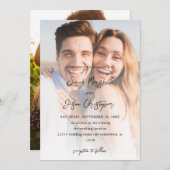 Modernes Foto 7 Vertikale Hochzeit V2 Einladung (Vorne/Hinten)