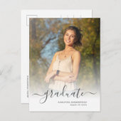 Modernes Foto Abschluss 2025 Ankündigungspostkarte (Vorne/Hinten)