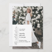 Modernes Foto Abschluss Ankündigung Party laden (Rückseite)