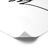 Modernes Foto Abschluss Begrüßungszeichen Poster (Ecke)