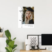 Modernes Foto Abschluss Begrüßungszeichen Poster (Heimbüro)