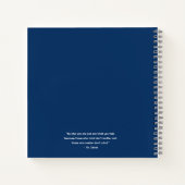 Modernes Foto Abschluss Gästebuch Notizblock (Rückseite)