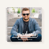 Modernes Foto Abschluss Gästebuch Notizblock (Vorderseite)