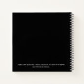 Modernes Foto Abschluss Gästebuch Notizblock (Rückseite)