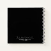 Modernes Foto Abschluss Gästebuch Notizblock (Rückseite)