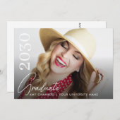 Modernes Foto Abschluss Script Einladung (Vorne/Hinten)