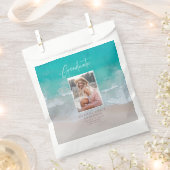 Modernes Foto Abschluss Strand Skript Geschenktütchen (Ausgeschnitten)