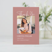 Modernes Foto Abschluss Vielen Dank Dankeskarte (Stehend Vorderseite)