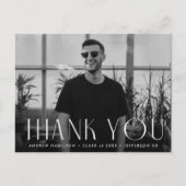 Modernes Foto Abschluss Vielen Dank Postkarte (Vorderseite)