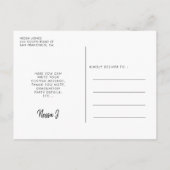 Modernes Foto Abschluss Vielen Dank Postkarte (Rückseite)