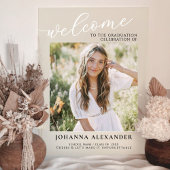 Modernes Foto Abschluss Willkommen Acrylschild