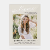 Modernes Foto Abschluss Willkommen Acrylschild (Vorderseite)