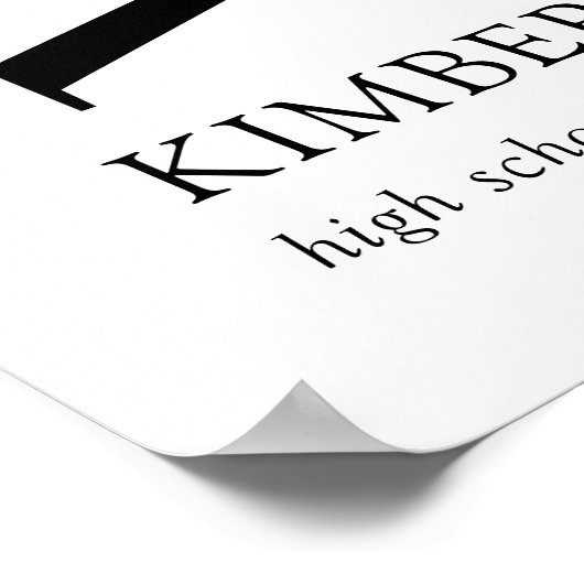 Modernes Foto Abschluss Willkommen Poster (Ecke)