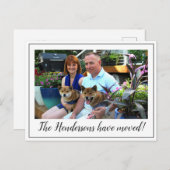 Modernes Foto Adresswechsel Ankündigungspostkarte (Vorne/Hinten)