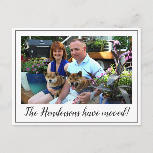 Modernes Foto Adresswechsel Ankündigungspostkarte (Vorderseite)
