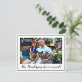 Modernes Foto Adresswechsel Ankündigungspostkarte (Stehend Vorderseite)