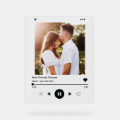 Modernes Foto Album Music Wedding Jubiläum Acrylschild (Vorderseite)