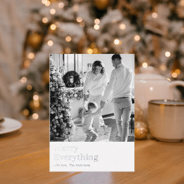 Modernes Foto | Alles vergnügen | Urlaub Folien Feiertagskarte