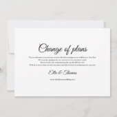 Modernes Foto ändert das Datum verschoben Einladung (Rückseite)