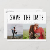 Modernes Foto Ankündigung Datum freihalten Postkar (Vorne/Hinten)