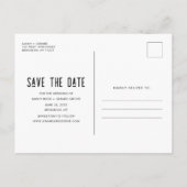 Modernes Foto Ankündigung Datum freihalten Postkar (Rückseite)