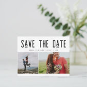 Modernes Foto Ankündigung Datum freihalten Postkar (Stehend Vorderseite)