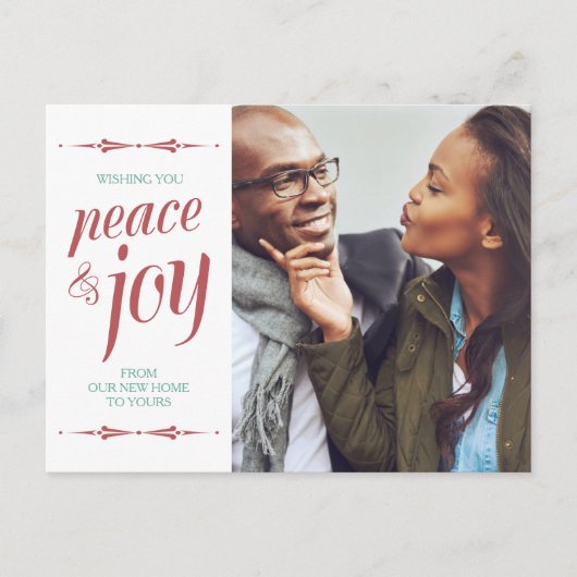 Modernes Foto - Ankündigung Weihnachten Postkarte (Vorderseite)