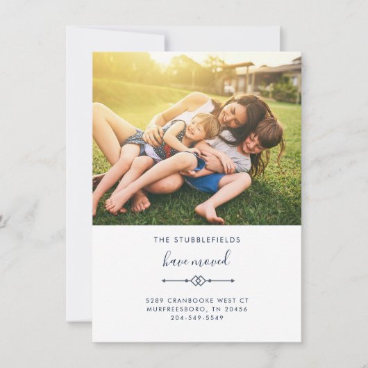 Modernes Foto - Ankündigung zur Adressentwicklung (Vorderseite)