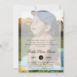 Modernes Foto Annaprashan Erste Reisfeier Einladung