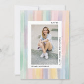 Modernes Foto Aquarell Abschluss Ankündigung (Vorderseite)