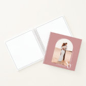 Modernes Foto Arch Dusty Rose Wedding Gästebuch Notizblock (Innenseite)