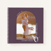 Modernes Foto Arch Lila Gästebuch Notizblock (Vorderseite)