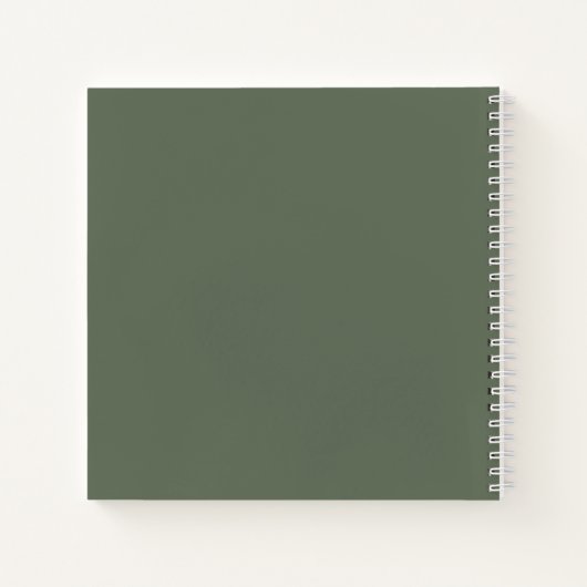 Modernes Foto Arch Sage Green WedgeGuest Book Notizblock (Rückseite)