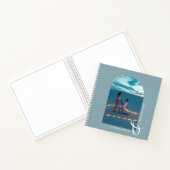 Modernes Foto Arch Slate Blue Wedding Gästebuch Notizblock (Innenseite)