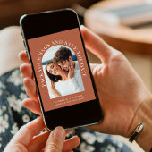 Modernes Foto Arte e Cultura Terracotta Hochzeit i Save The Date