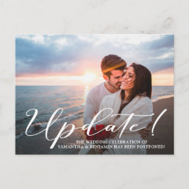 Modernes Foto auf Hochzeit verschoben Postkarte