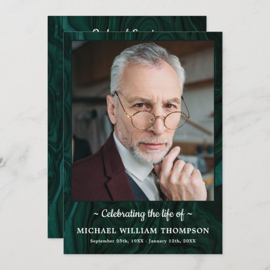 Modernes Foto aus grünem Marmor Programm (Vorne/Hinten)