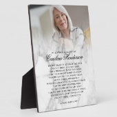 Modernes Foto aus Marmor und Zitat-Plaque Fotoplatte (Seite)