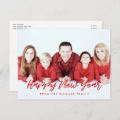 Modernes Foto aus Rot und Weiß Postkarte (Vorne/Hinten)