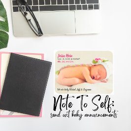 Modernes Foto Baby Girl Name Birth Stats Magnet